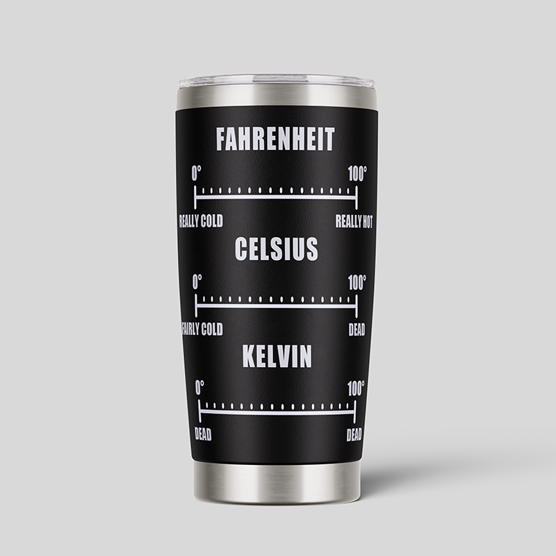 Fahrenheit Celsius Kelvin 20oz Tumbler