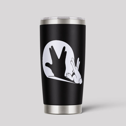 Funny Rabbit Hand Shadow 20oz Tumbler