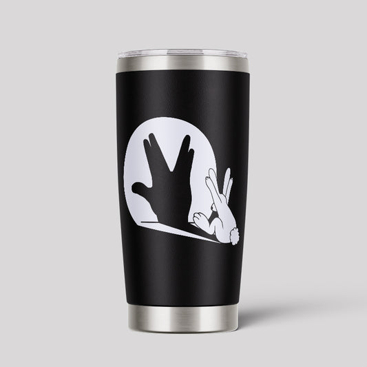 Funny Rabbit Hand hadow 20oz Tumbler