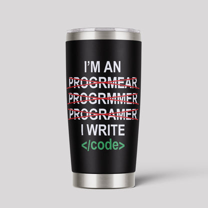 I Write Code 20oz Tumbler