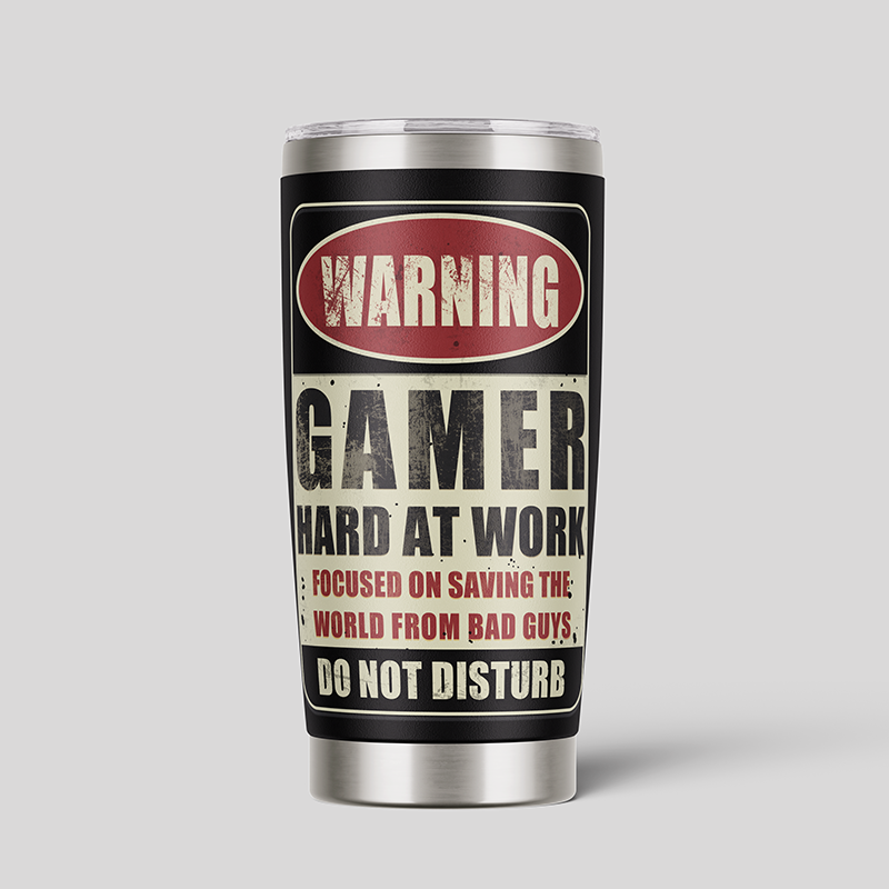 Warning Gamer 20oz Tumbler