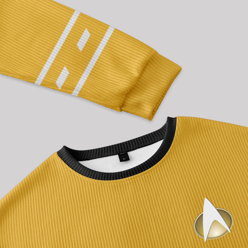 Spaceship Uniform Yellow Knit Sweatshirt