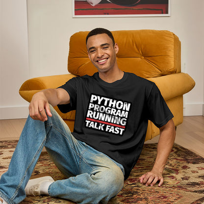 Python Program Running Talk Geek T-Shirt