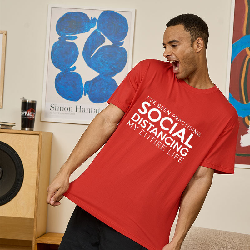 Social Distancing My Entire Life Geek T-Shirt