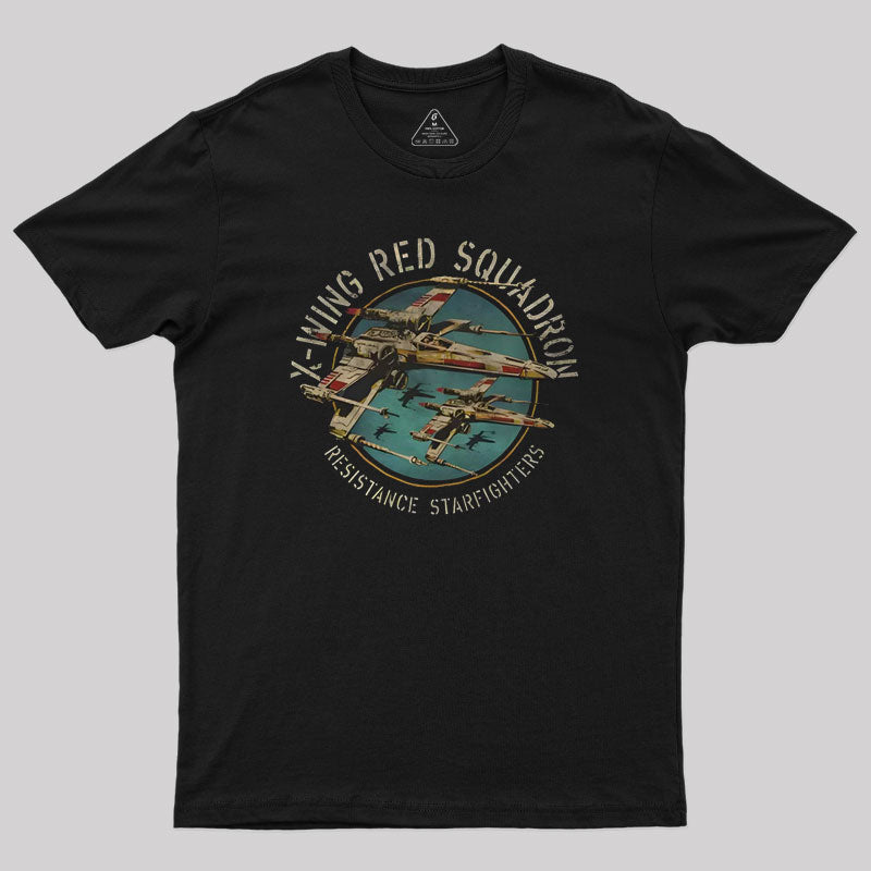 X-Wing Squadron Faded Portrait Geek T-Shirt