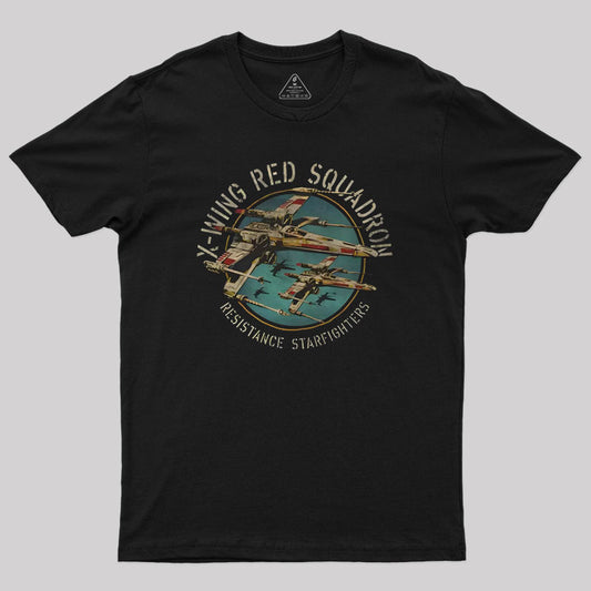 X-Wing Squadron Faded Portrait Geek T-Shirt