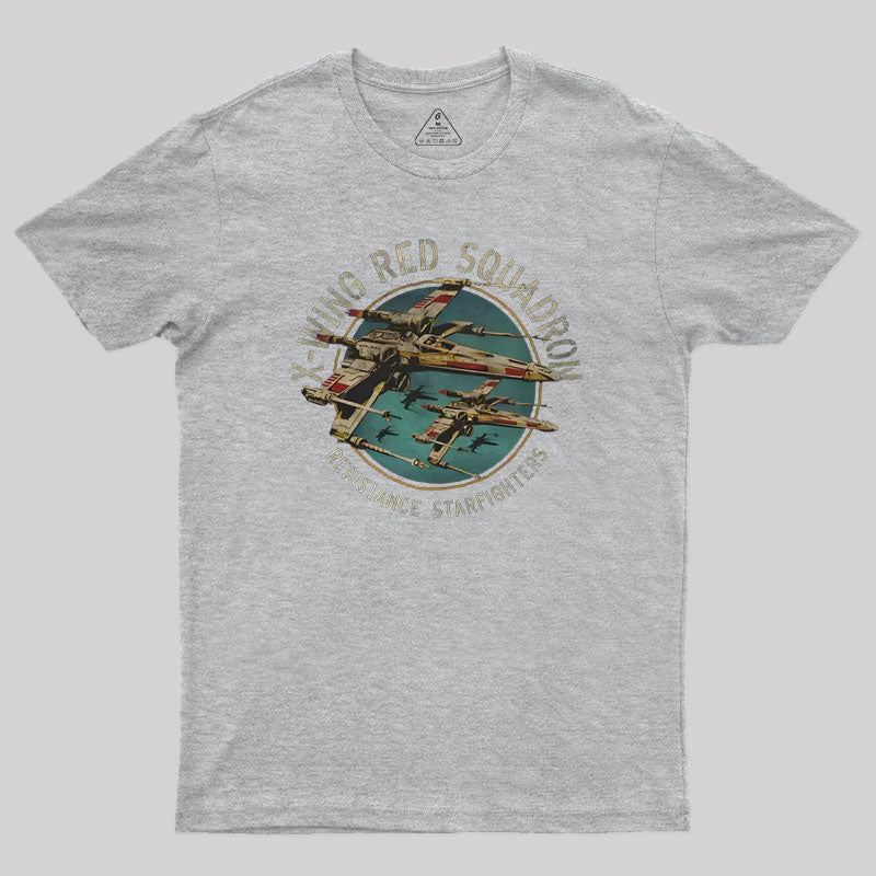 X-Wing Squadron Faded Portrait Geek T-Shirt