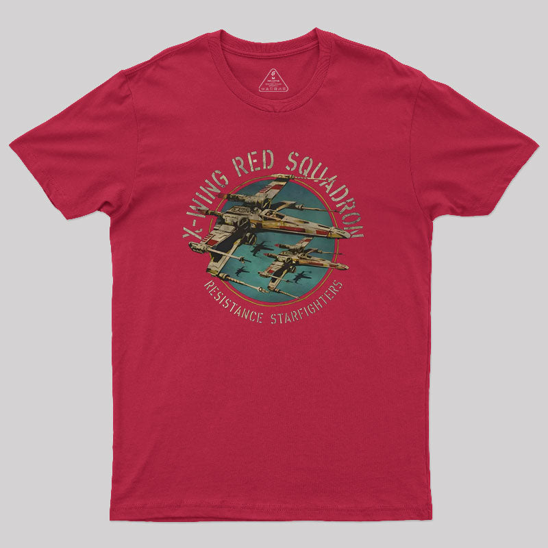 X-Wing Squadron Faded Portrait Geek T-Shirt