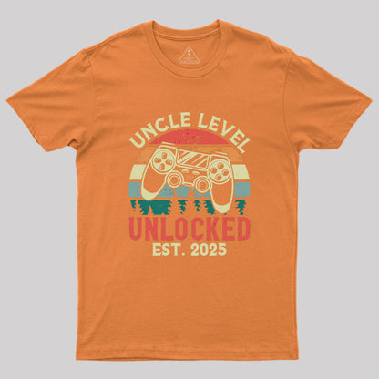 Uncle Level Unlocked Est. 2025 Geek T-Shirt