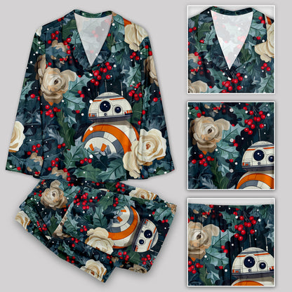 Christmas Winter Rose Christmas Holly BB-8 Pajamas Set