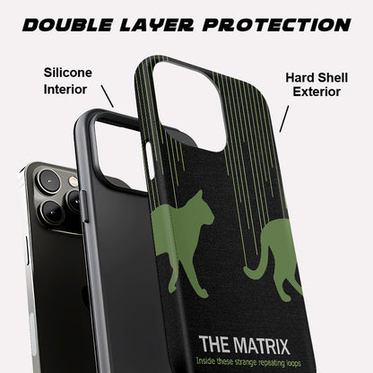 The Matrix Cat Geek Phone Case