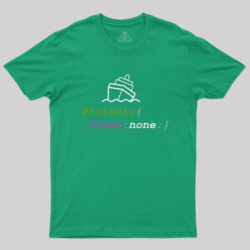 Coder Titantic CSS Geek T-Shirt