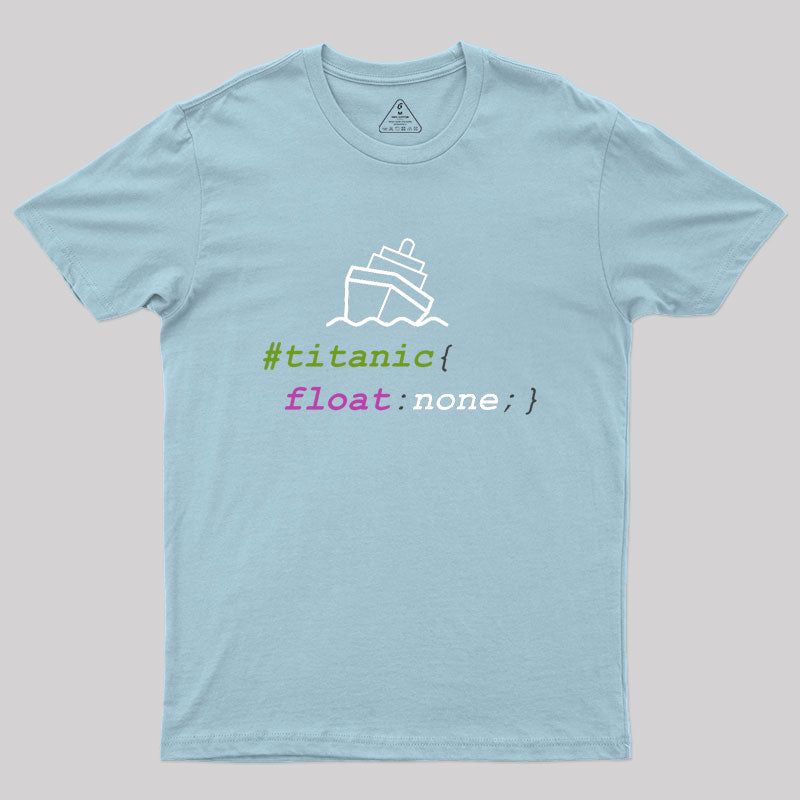 Coder Titantic CSS Geek T-Shirt