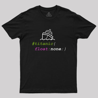 Coder Titantic CSS Geek T-Shirt