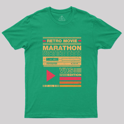 Retro Movie Marathon VHS Edition Geek T-Shirt