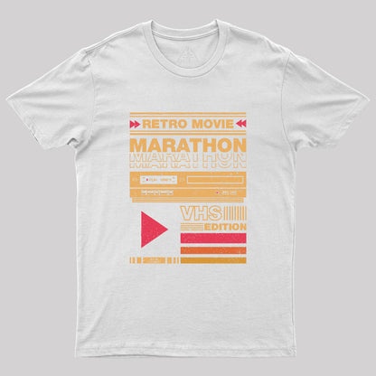 Retro Movie Marathon VHS Edition Geek T-Shirt