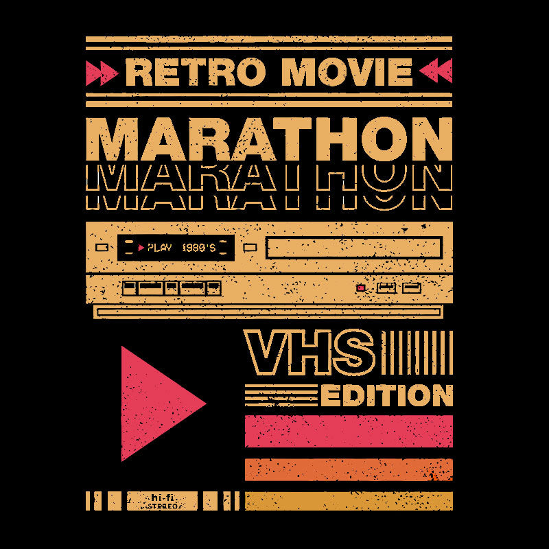 Retro Movie Marathon VHS Edition Geek T-Shirt