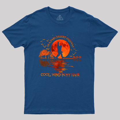 Bigfoot On A Dark Desert Highway T-Shirt