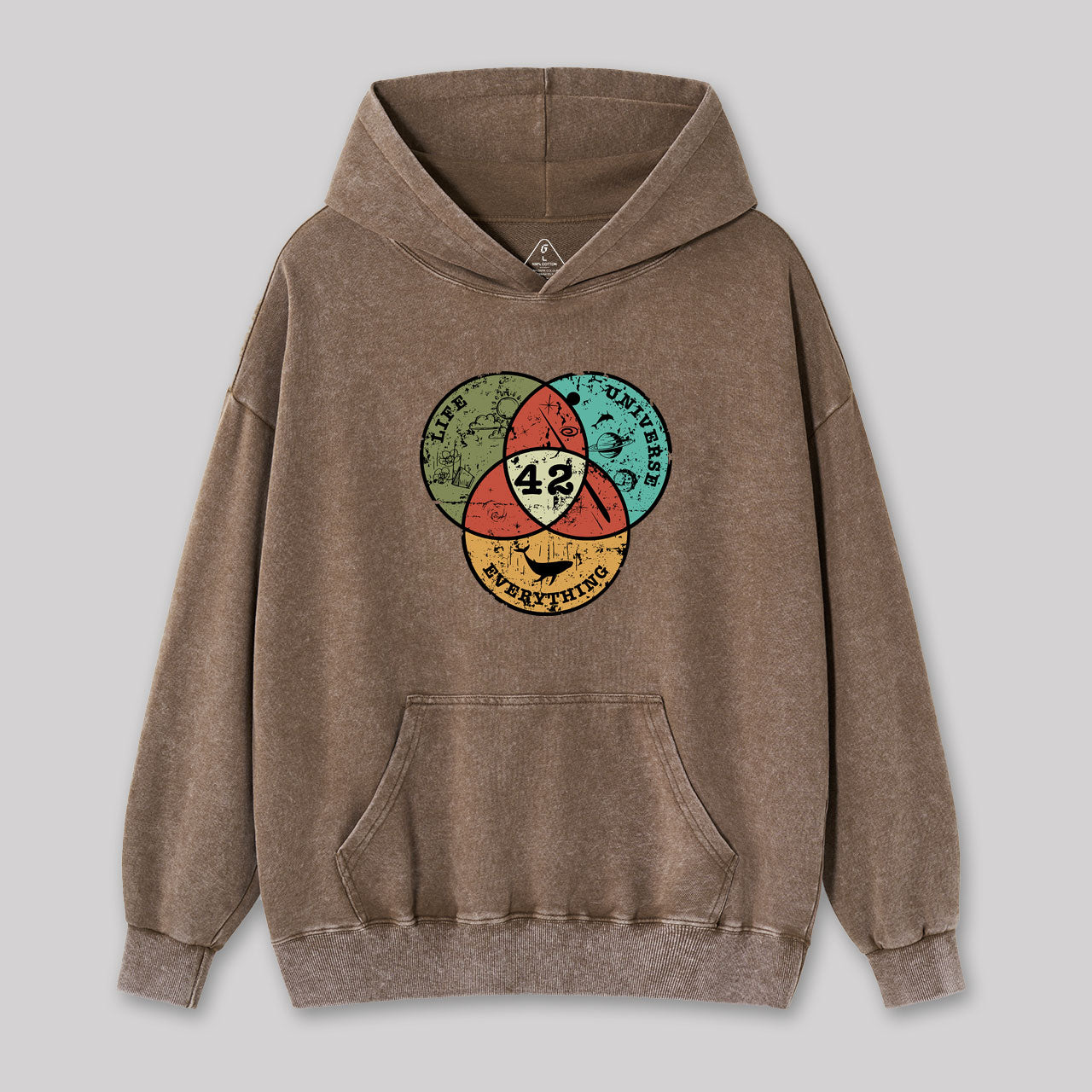 Life, the Universe & Everything Washed Hoodie