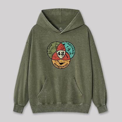 Life, the Universe & Everything Washed Hoodie