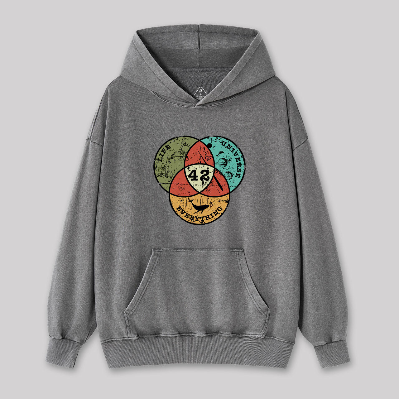 Life, the Universe & Everything Washed Hoodie