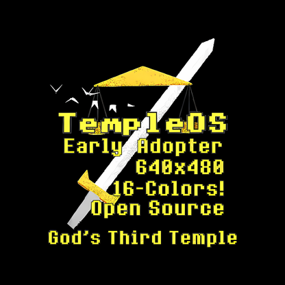 TempleOS Early Adopter Geek T-Shirt