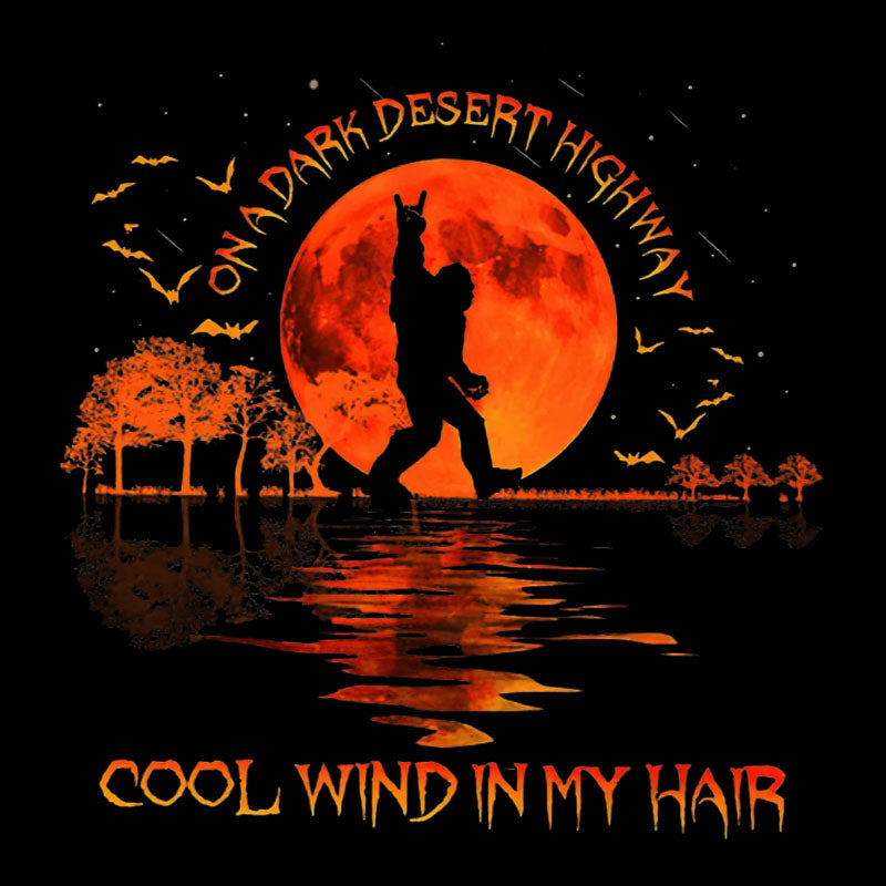 Bigfoot On A Dark Desert Highway T-Shirt