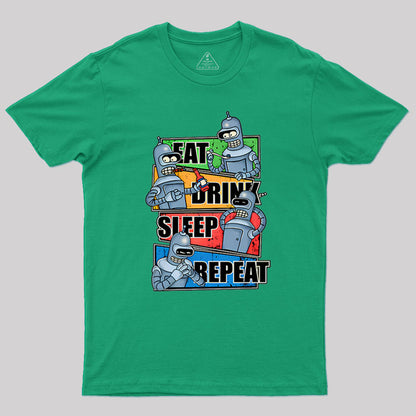 Eat Drink Sleep Repeat Geek T-Shirt