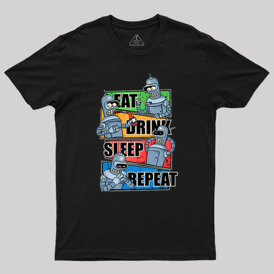 Eat Drink Sleep Repeat Geek T-Shirt