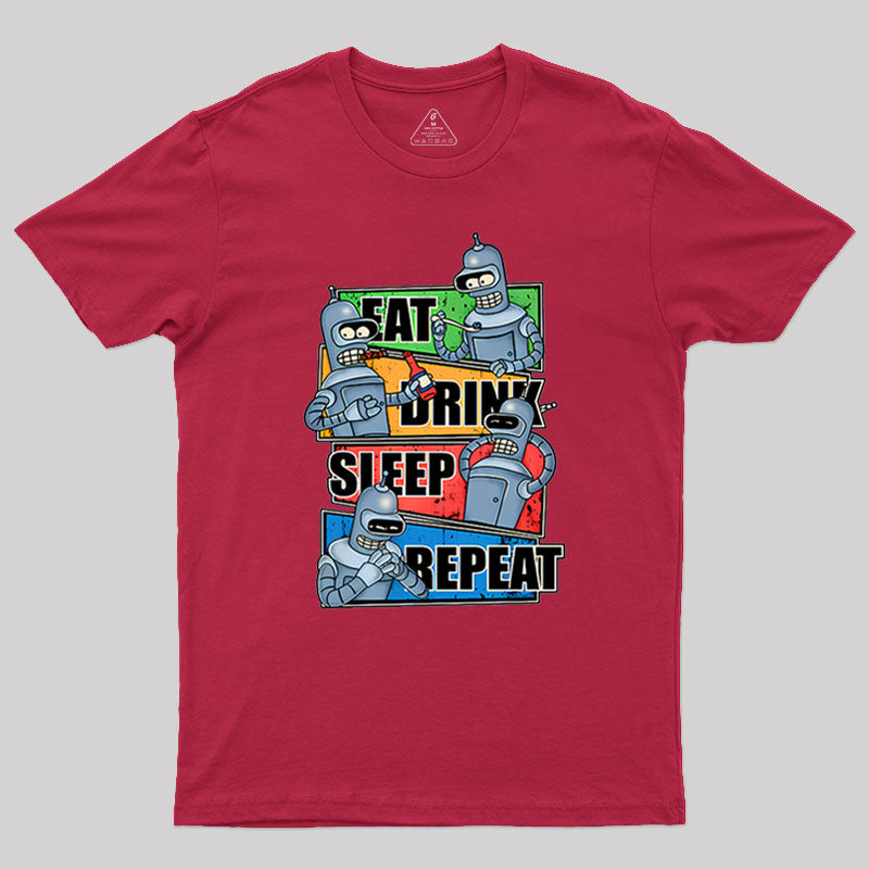 Eat Drink Sleep Repeat Geek T-Shirt