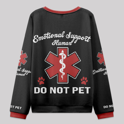 Emotional Support Human Knit Sweatshirt