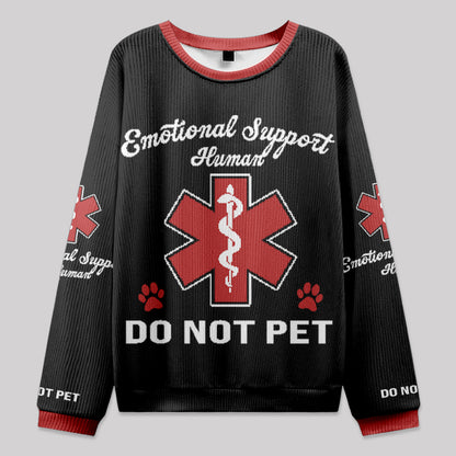 Emotional Support Human Knit Sweatshirt