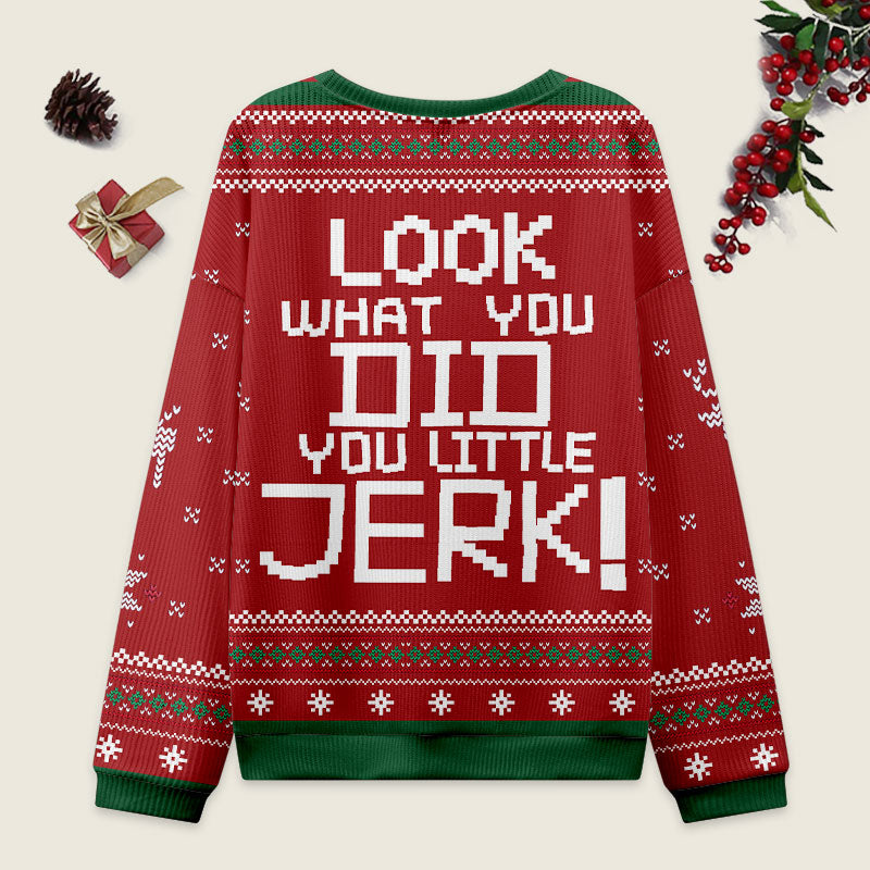 Look What You Did-Home Alone Ugly Christmas Sweater