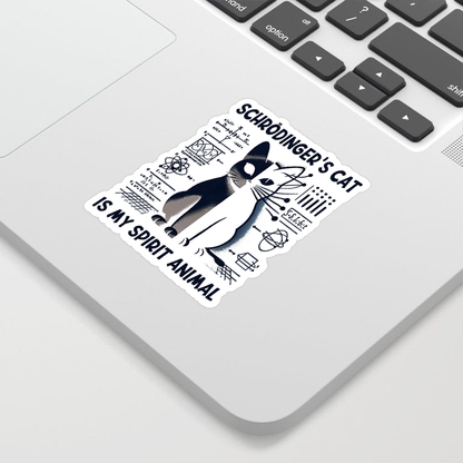 Schrodinger's Сat Science Geek Sticker