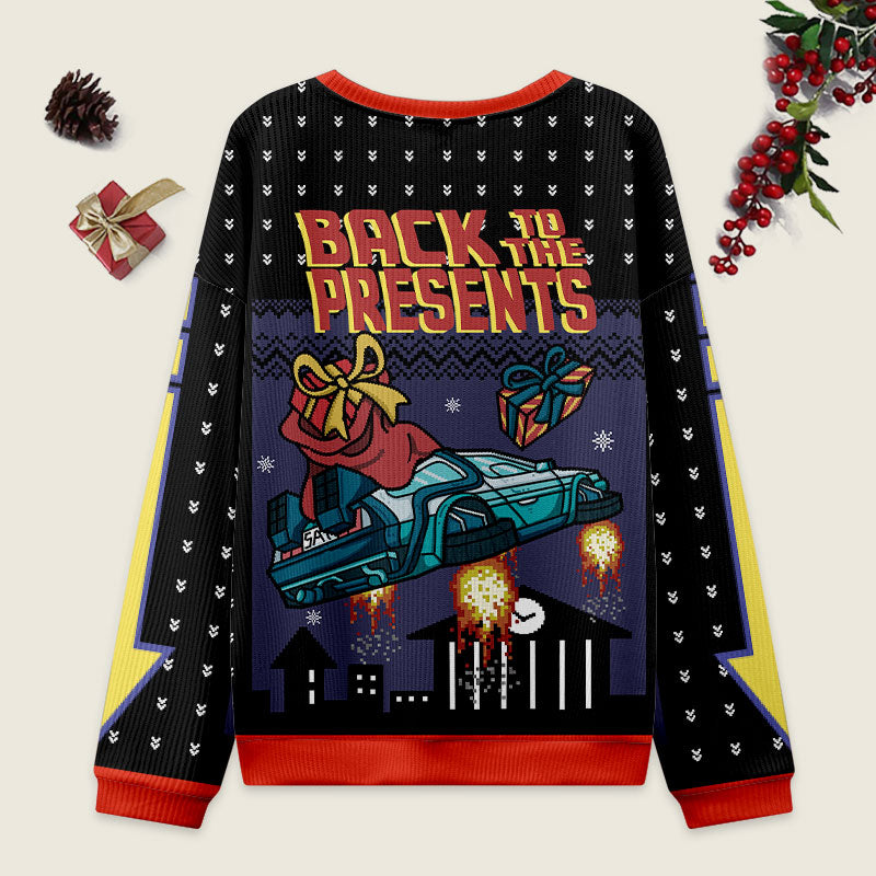 Back To The Present Ugly Christmas Sweater