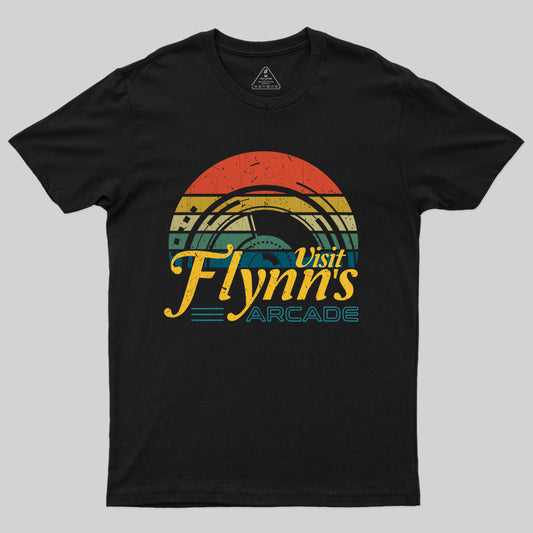 Vintage Sunset Visit Flynn's Arcade T-Shirt