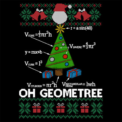 Funny Math Geometry Christmas Tree Geometree T-Shirt