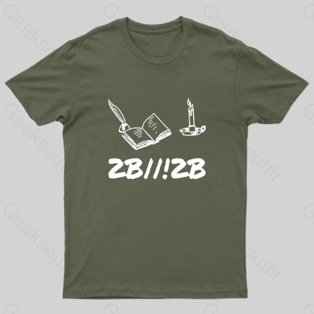 2B||!2B Nerd T-Shirt Army Green / S