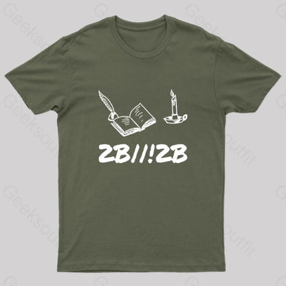 2B||!2B Nerd T-Shirt Army Green / S