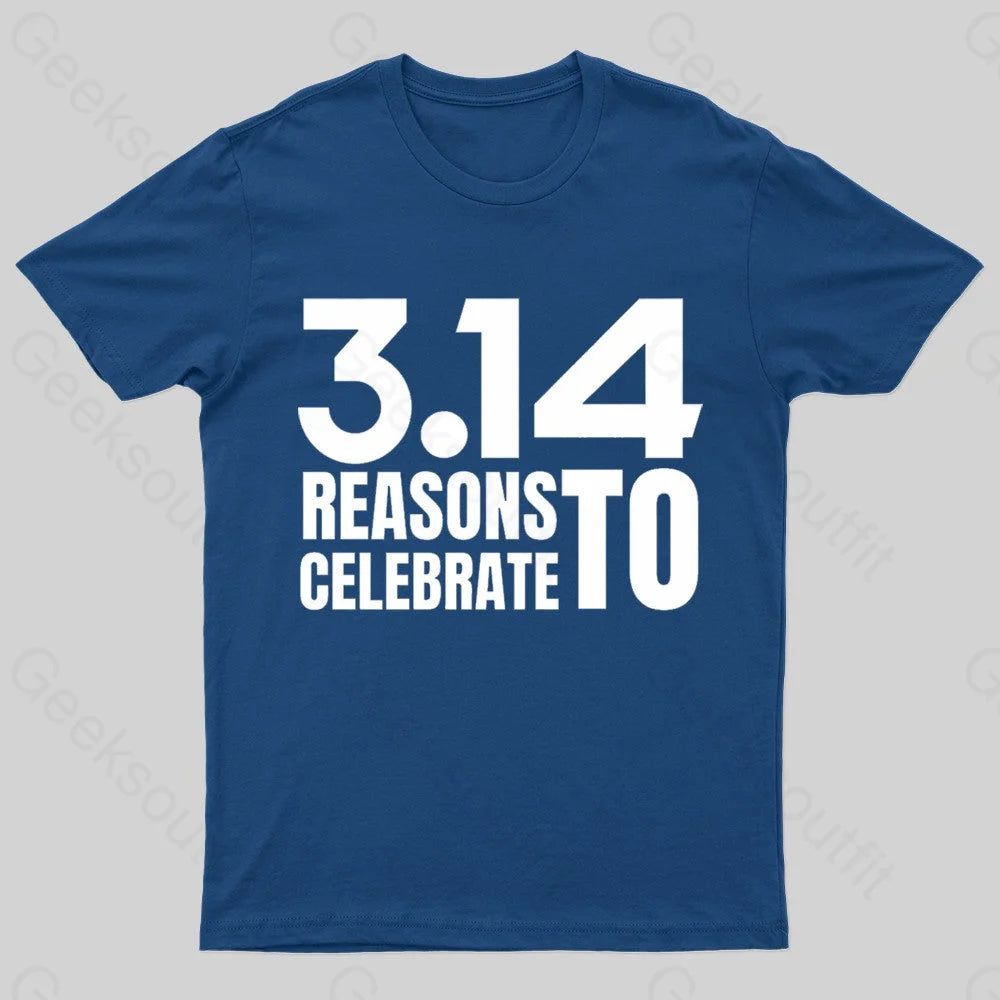 3.14 Reasons To Celebrate Nerd T-Shirt Navy / S