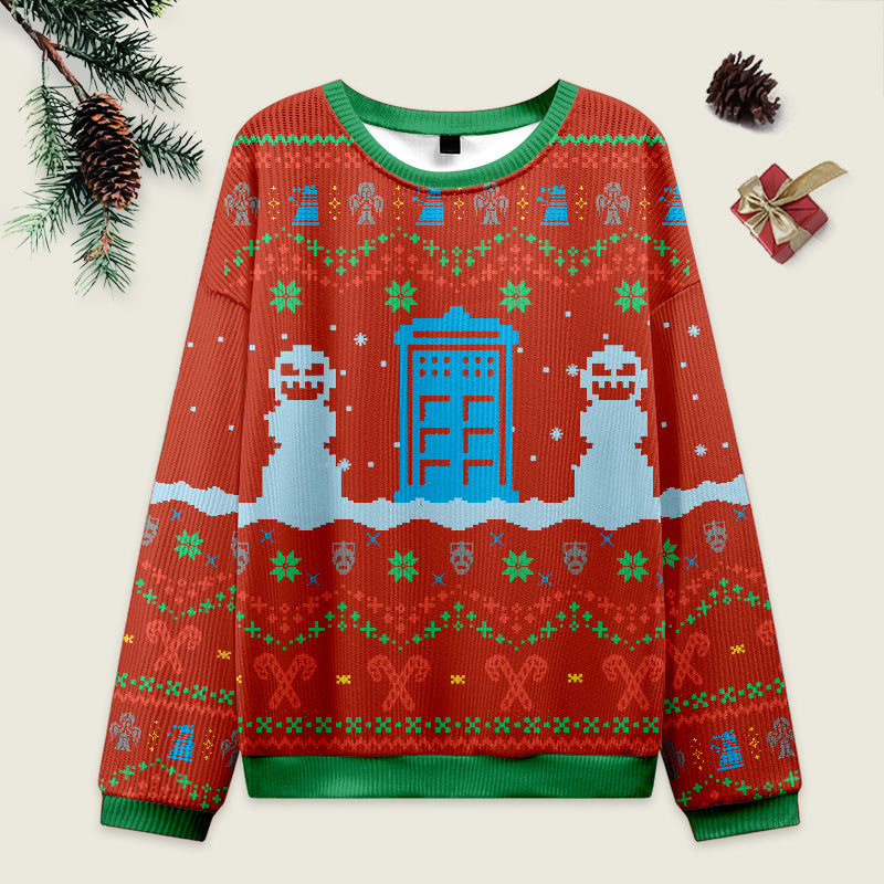 Doctor Who Red Ugly Christmas Sweater