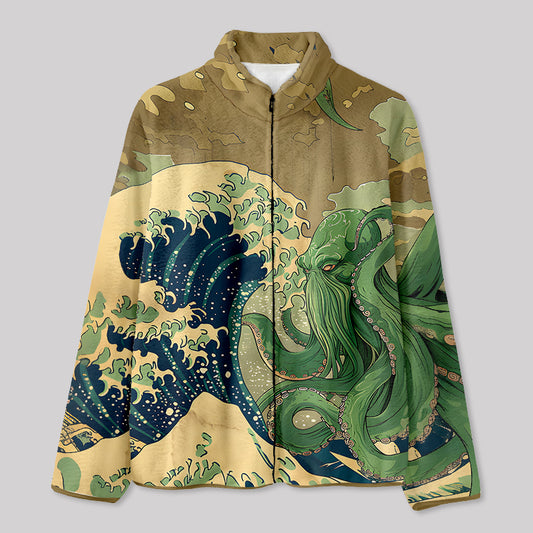 Ukiyoe Waves Cthulhu Fleece Jacket