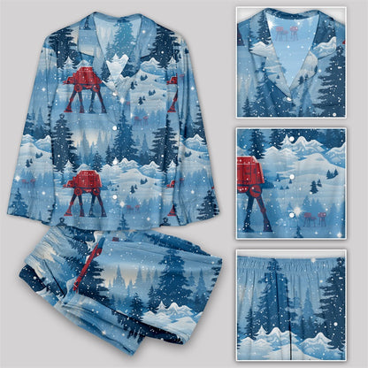 Christmas Snowflake AT-AT Pajamas Set