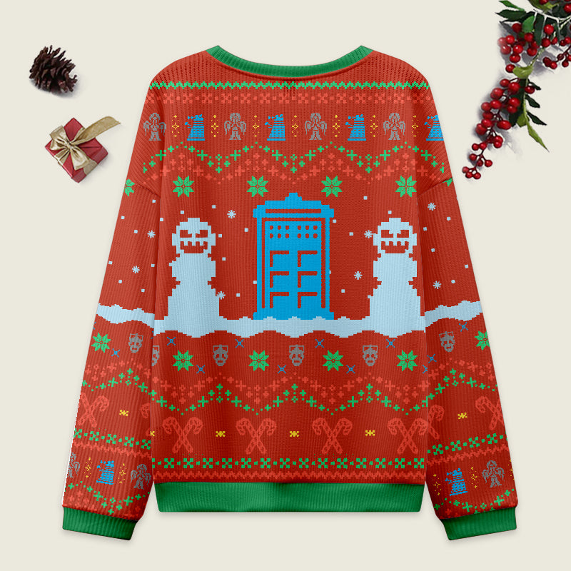 Doctor Who Red Ugly Christmas Sweater