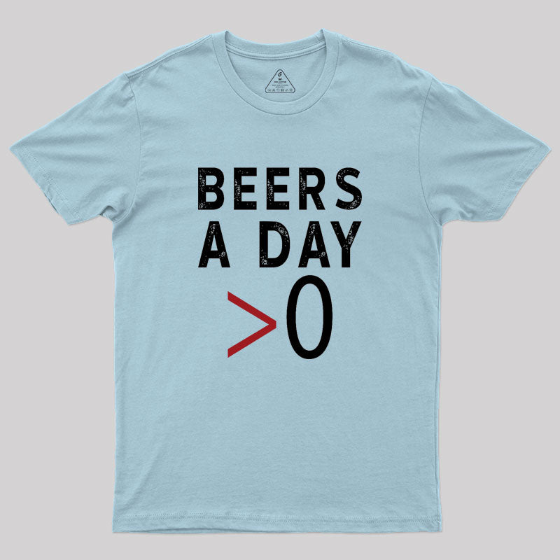 More Than Zero Beers A Day Geek T-Shirt