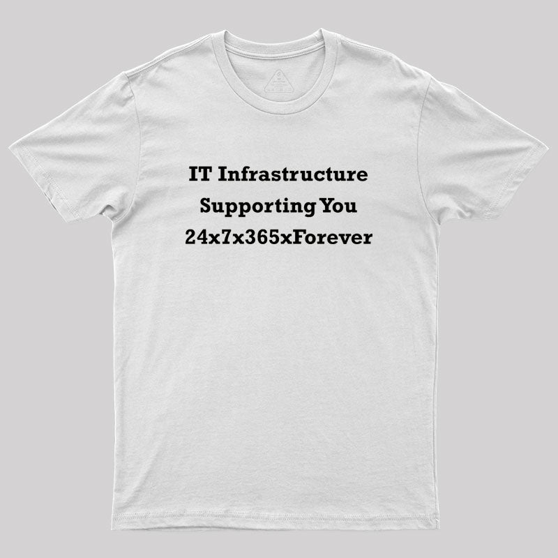 IT Infrastructure 24x7x365xForever Geek T-Shirt