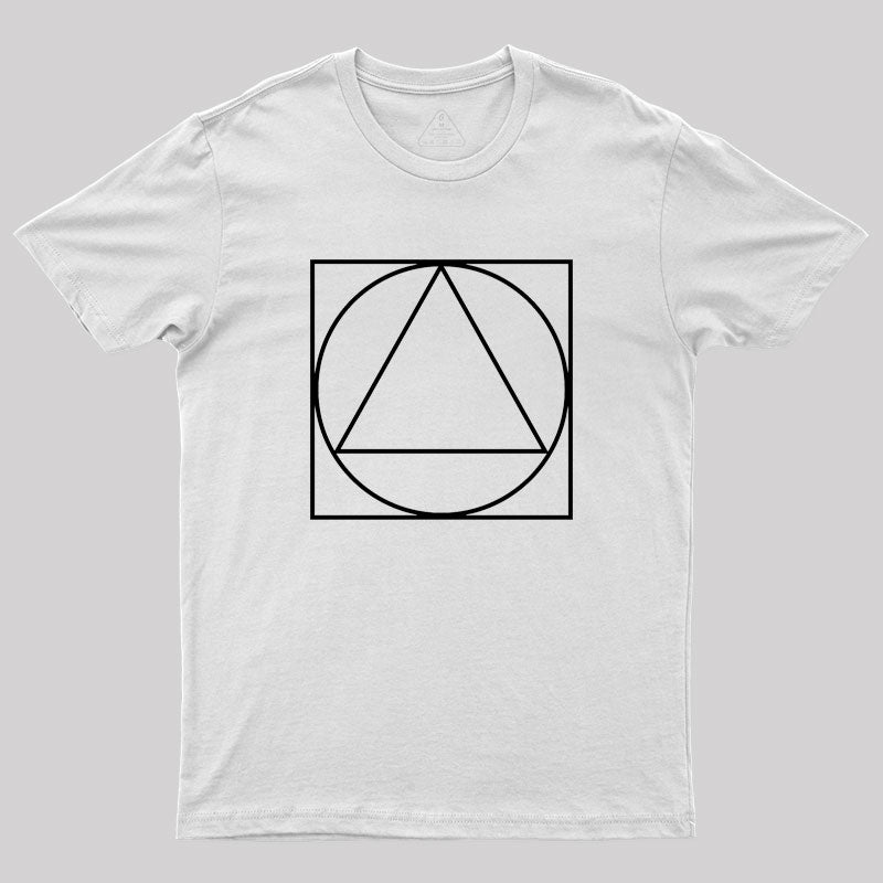 Triangle Within A Circle Within A Square Geek T-Shirt