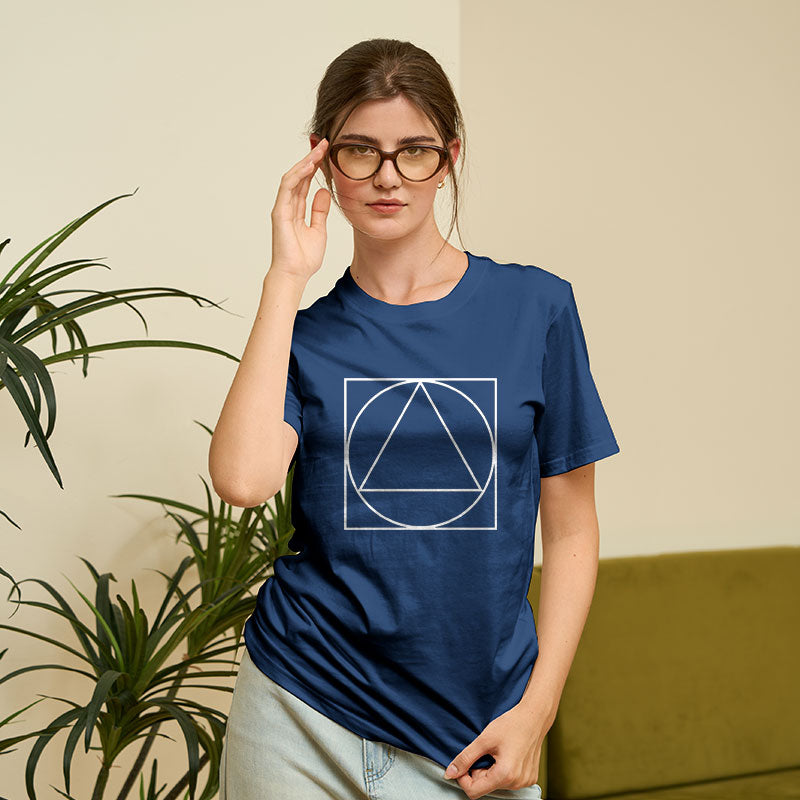 Triangle Within A Circle Within A Square Geek T-Shirt