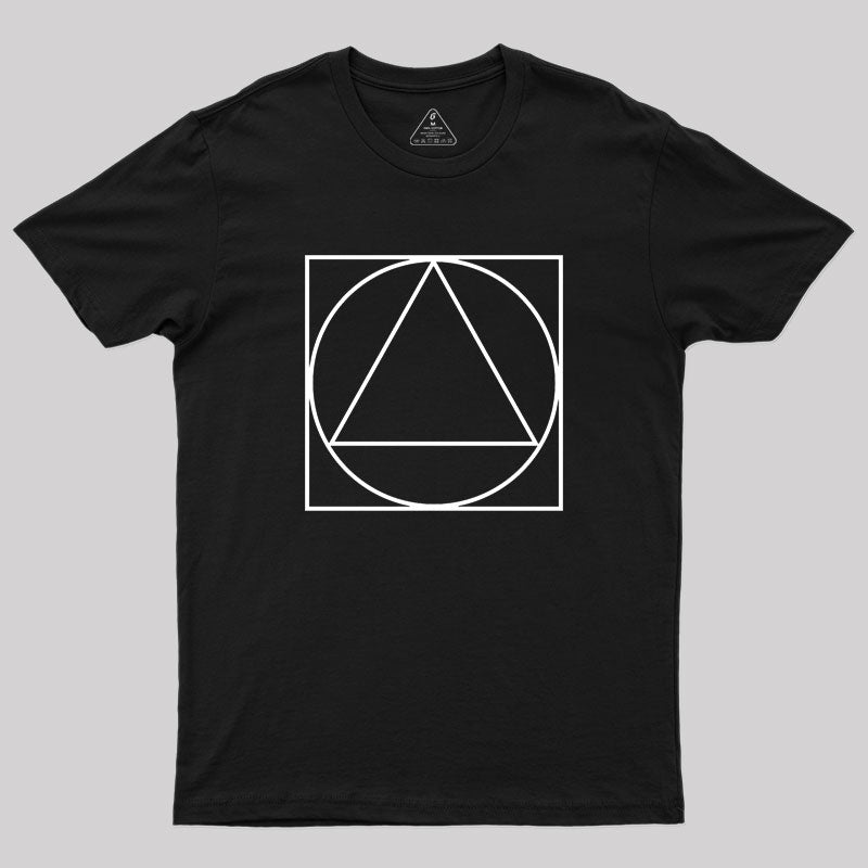 Triangle Within A Circle Within A Square Geek T-Shirt