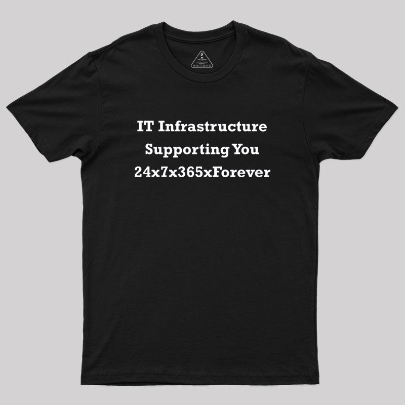 IT Infrastructure 24x7x365xForever Geek T-Shirt